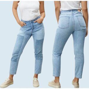 EVERLANE 90s Cheeky Crop Patchwork Button Fly Jean Size 26
